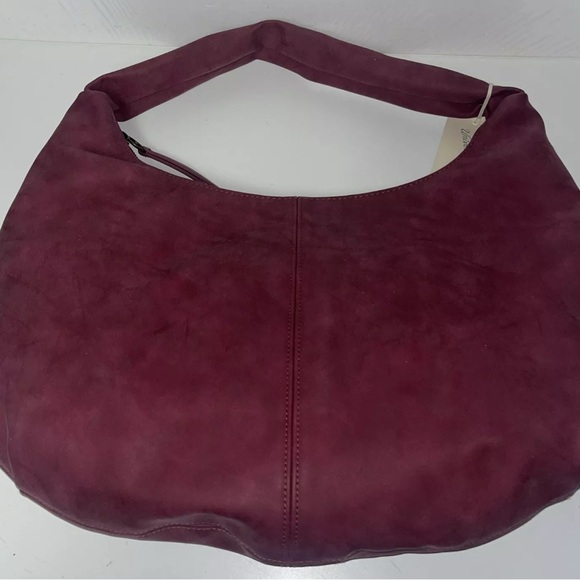 Universal Thread Hobo Bag with Suede Texture Wine Berry - Picture 4 of 4